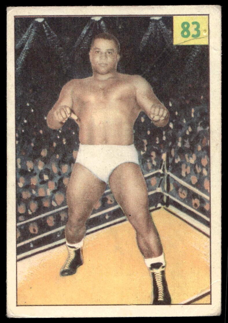Luther Lindsay 1955-56 Parkhurst #83 Wrestling Card Luther Lindsay 1955-56 Parkhurst #83 Wrestling Card