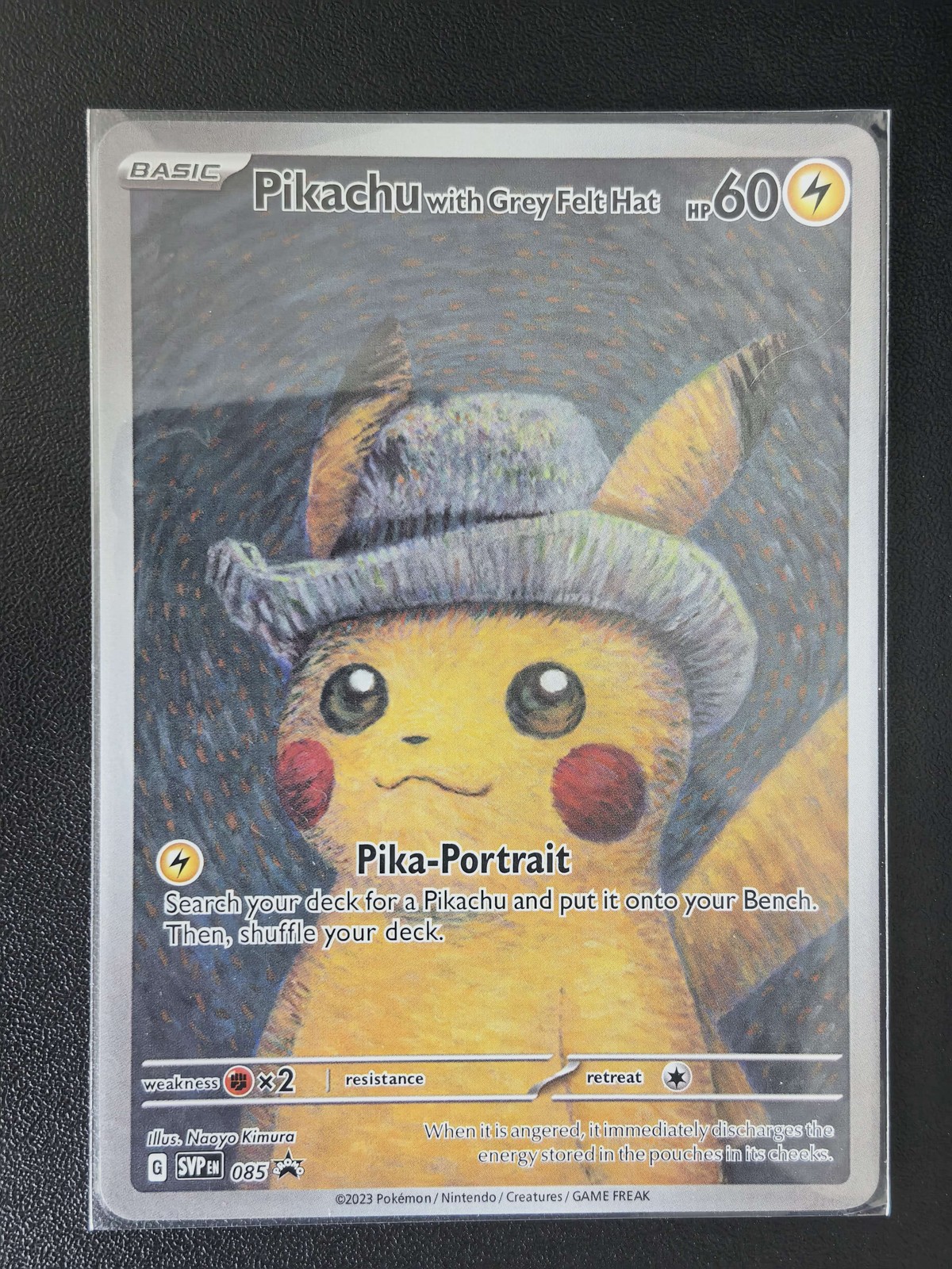 Pikachu with Grey Felt Hat 85 Sv: Scarlet & Violet Promo Card Pokemon
