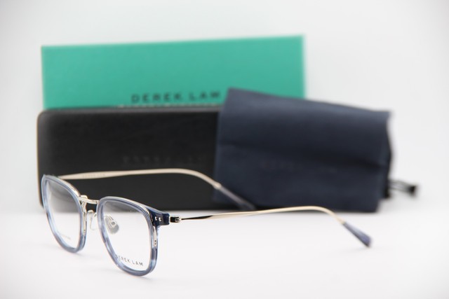 NEW DEREK LAM MODEL 282 BLUSM BLUE GOLD GUNMETAL AUTHENTIC EYEGLASSES 49-25