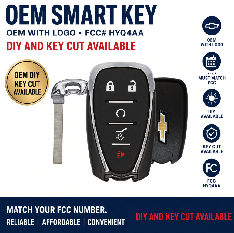OEM W/ Logo Equinox Smart Key Fob HYQ4AA 13584498 OEM W/ Logo Equinox Smart Key Fob HYQ4AA 13584498