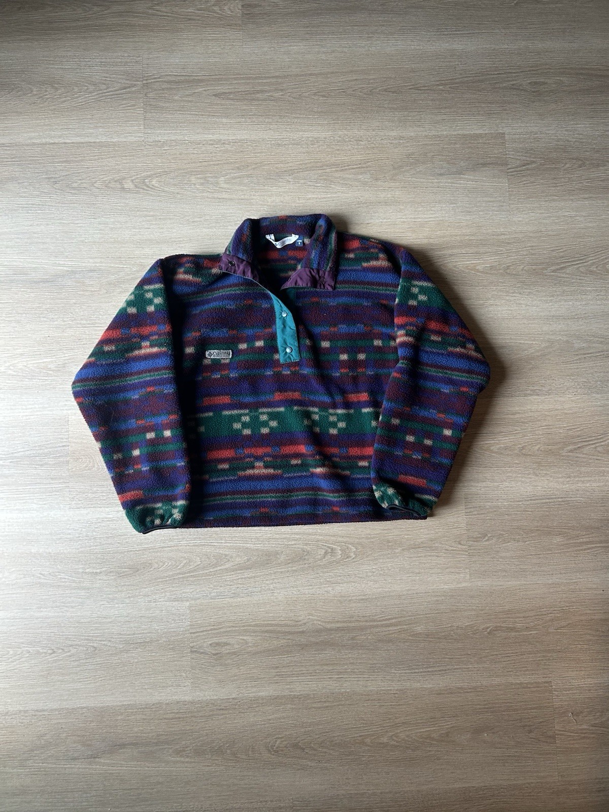 Women’s True Vintage 80’s Snap T Aztec Print Made in USA Columbia Fleece Jacket