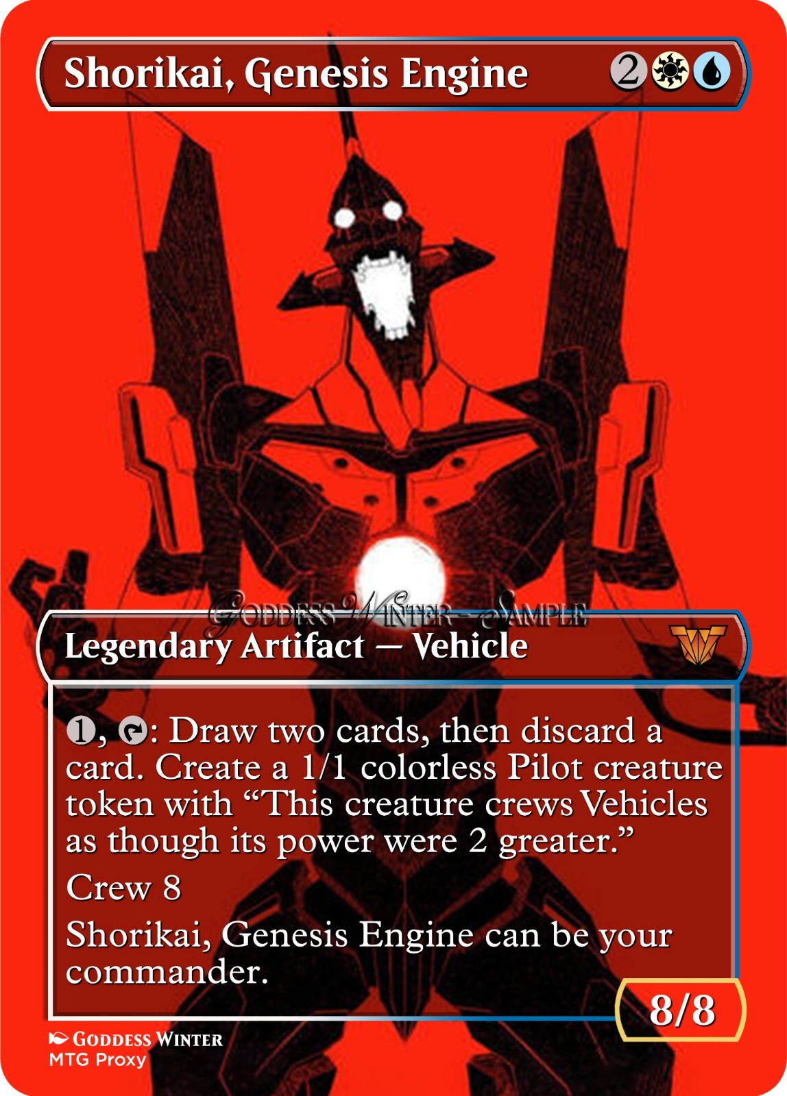 Evangelion MTG - Shorikai, Genesis Engine - Fanart Style - EDH / Playtest