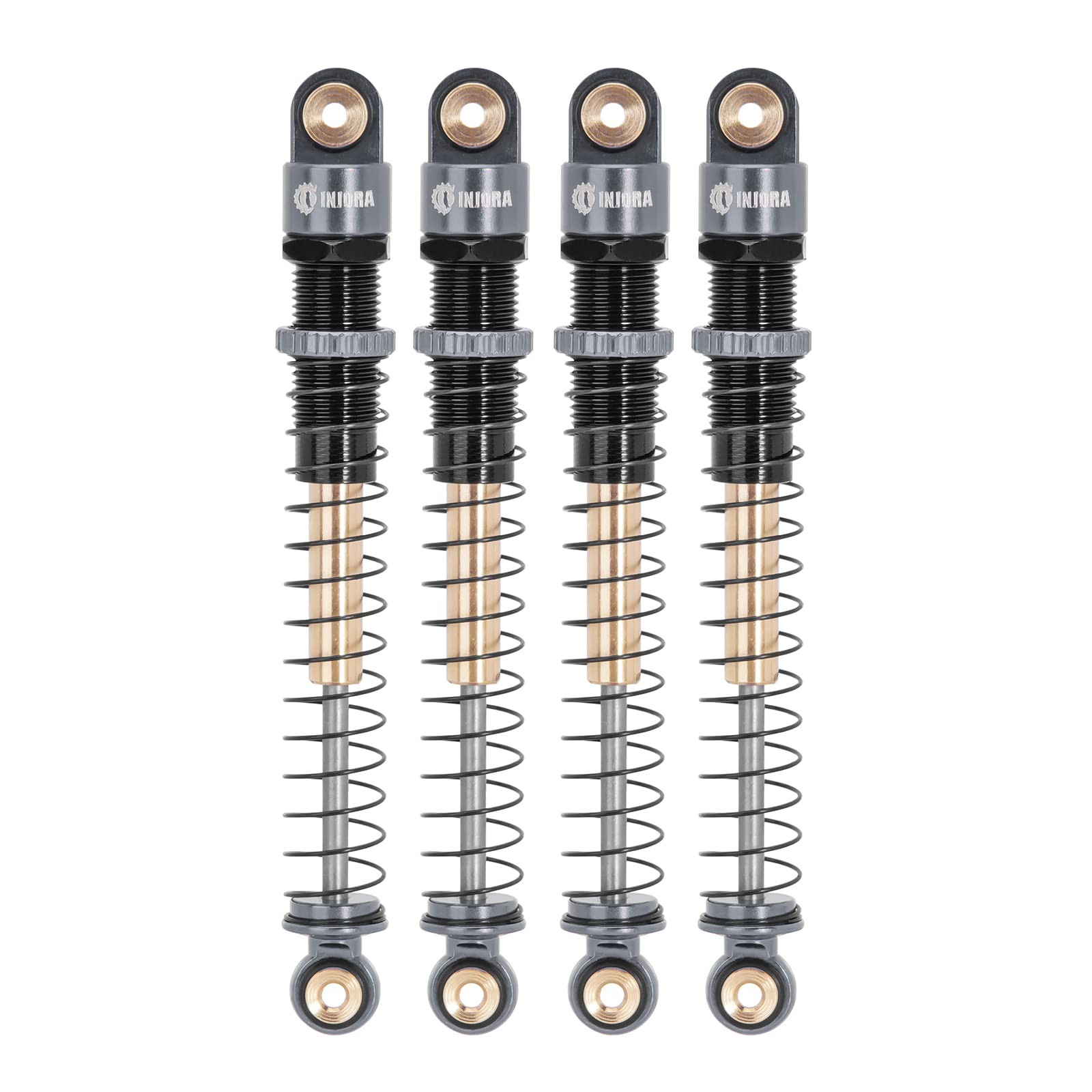 INJORA 51mm Shocks-Long Travel Threaded Double Barrel Damper for Small, Grey INJORA 51mm Shocks-Long Travel Threaded Double Barrel Damper for Small, Grey