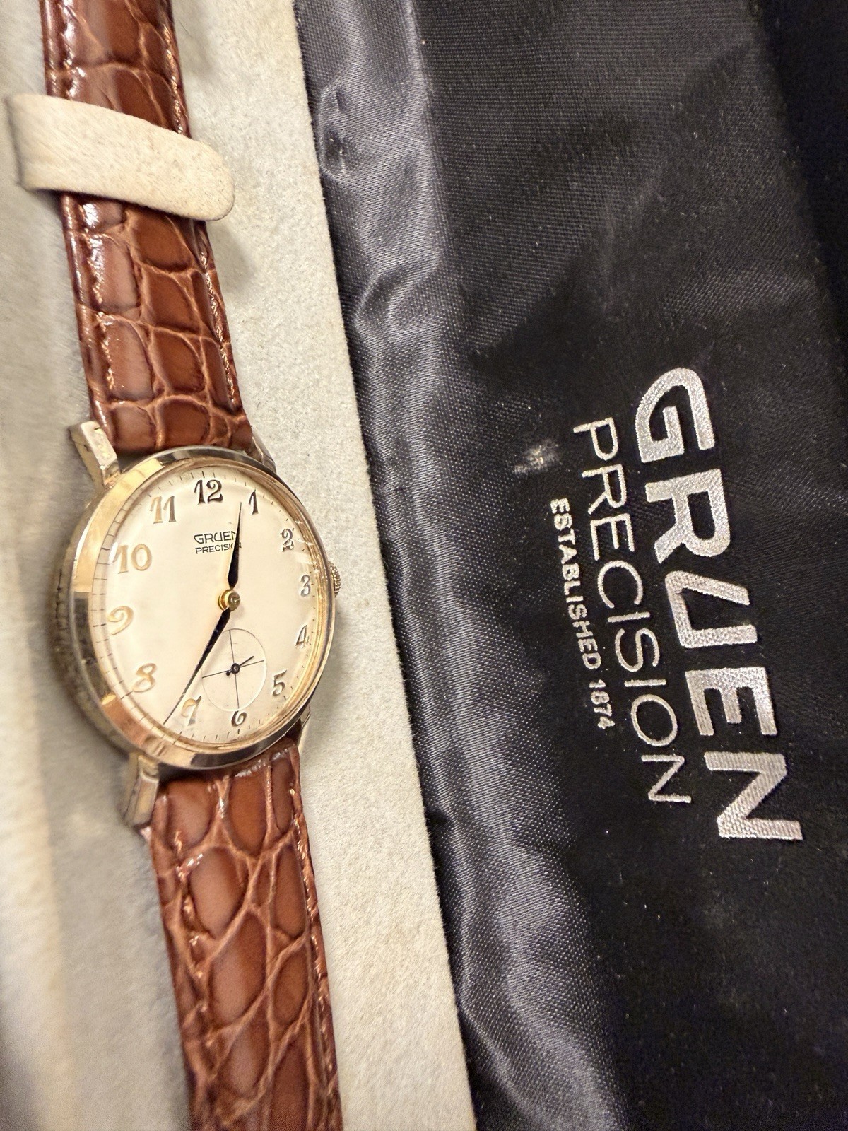 Vintage Gruen Precision 510R 17J Manual Wind Small Seconds 31.7mm w/ Box