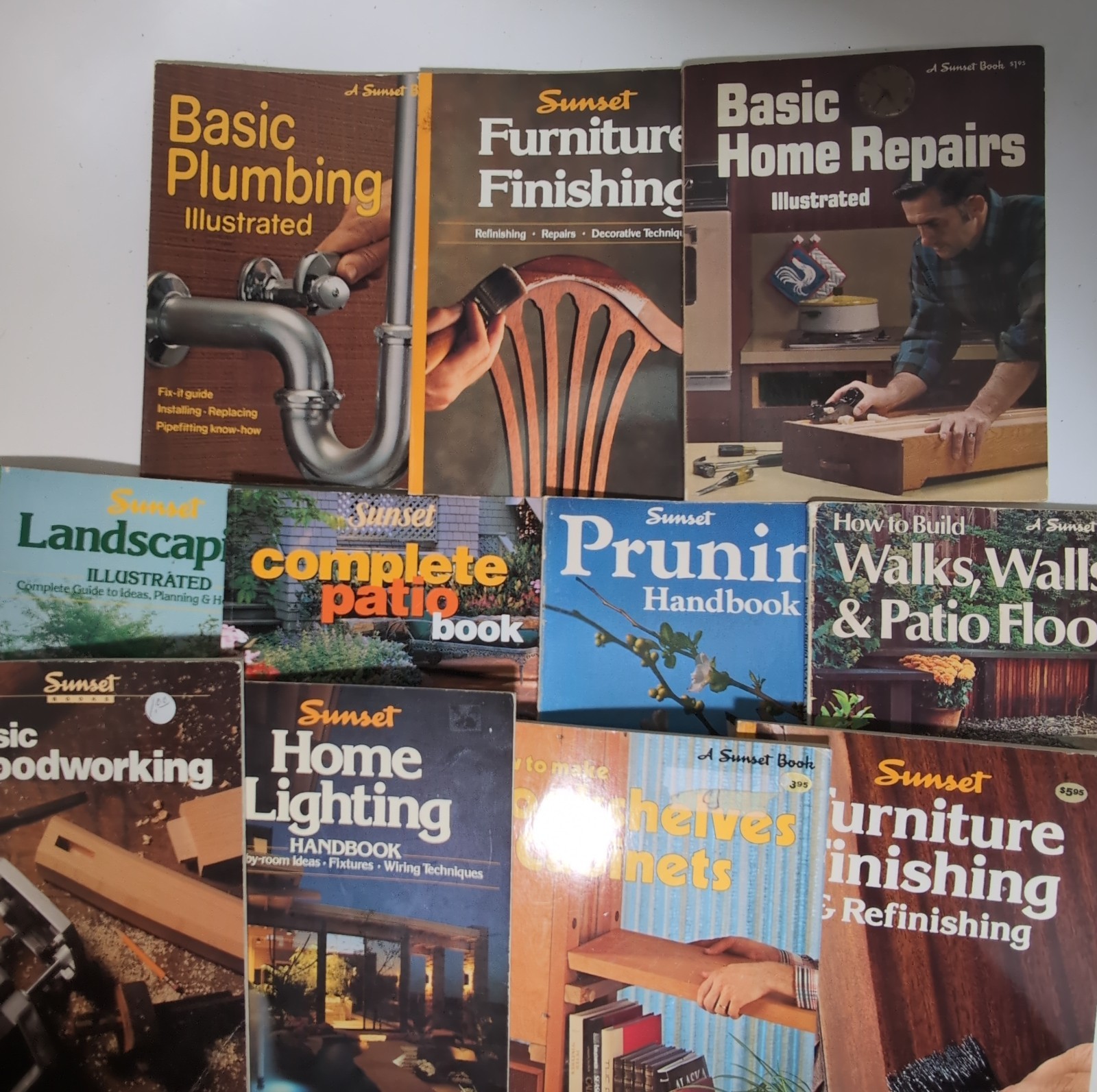 Vintage Sunset Books Lot of 11 Landscaping DIY Home Repair Woodworking
