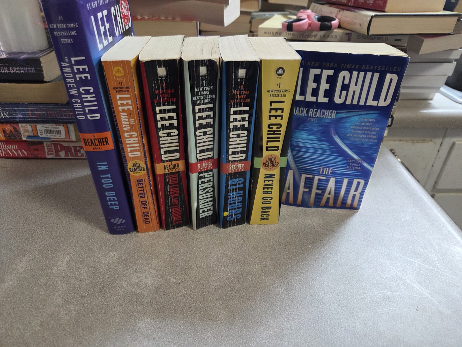 Lee Child Lot Of 7 Books Paperback & Hardcover  Jack Reacher Series.