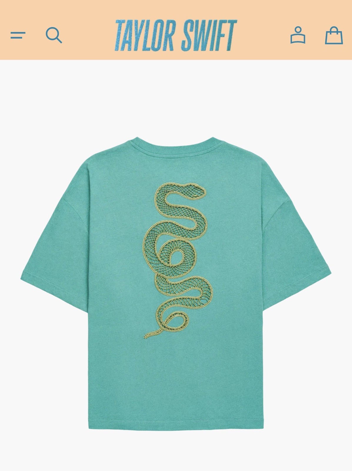 Taylor Swift Island Breeze & Lights Down Low Crochet Snake Tee Size M