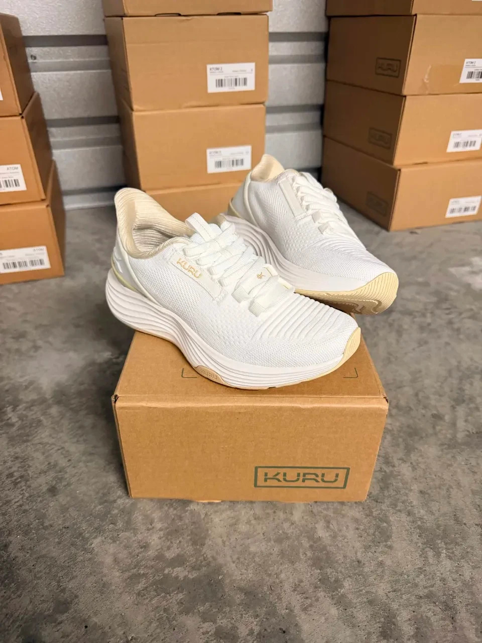 KURU ATOM 2 Womens Everyday Sneaker White Sand All Sizes Ships Free Medium Width
