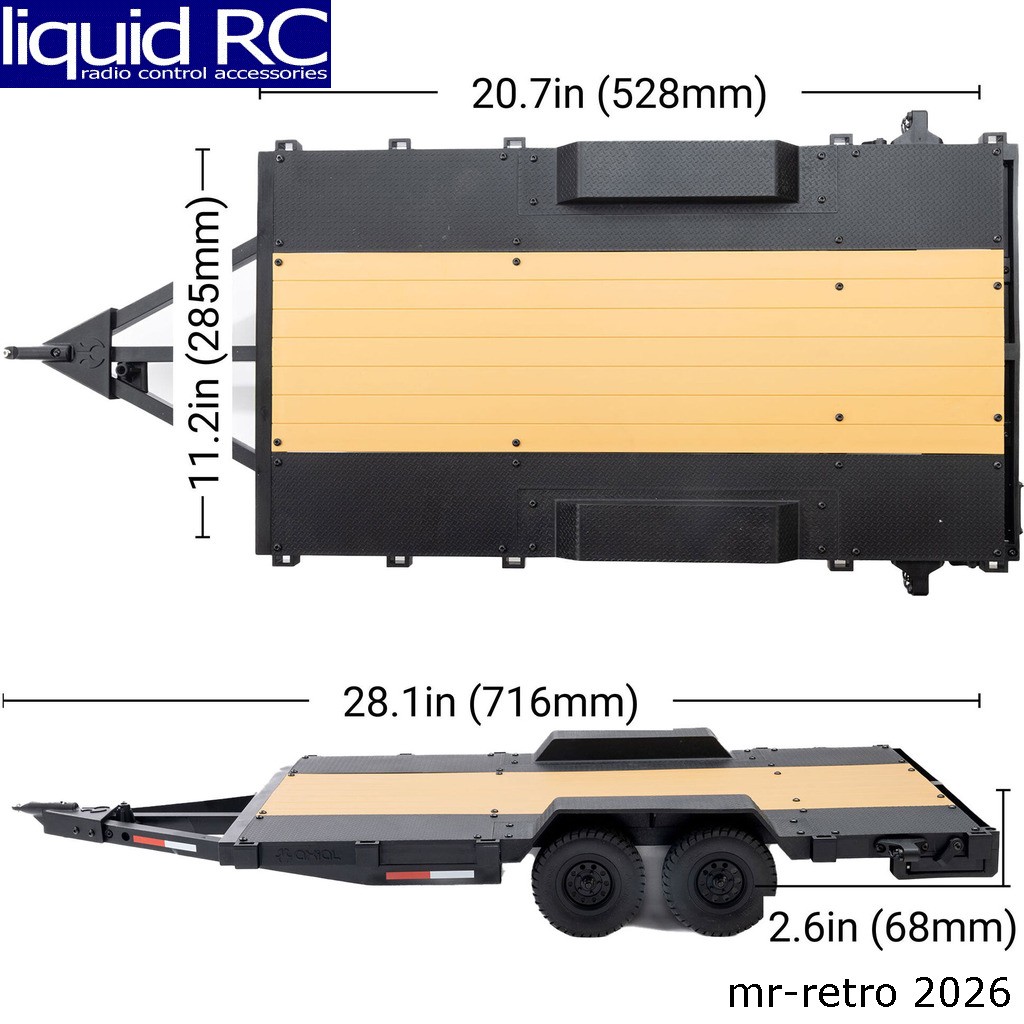 Axial Racing -3409 1/10 SCX10 Flat Bed Vehicle Trailer