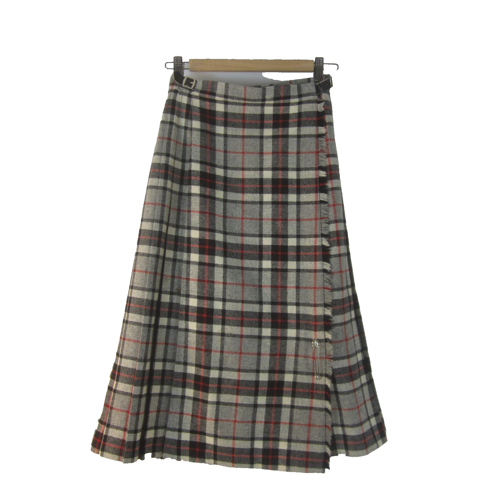 Vtg Unbranded Women Small Gray Black Red Tartan Plaid Wool Kilt Skirt Scotland Vtg Unbranded Women Small Gray Black Red Tartan Plaid Wool Kilt Skirt Scotland