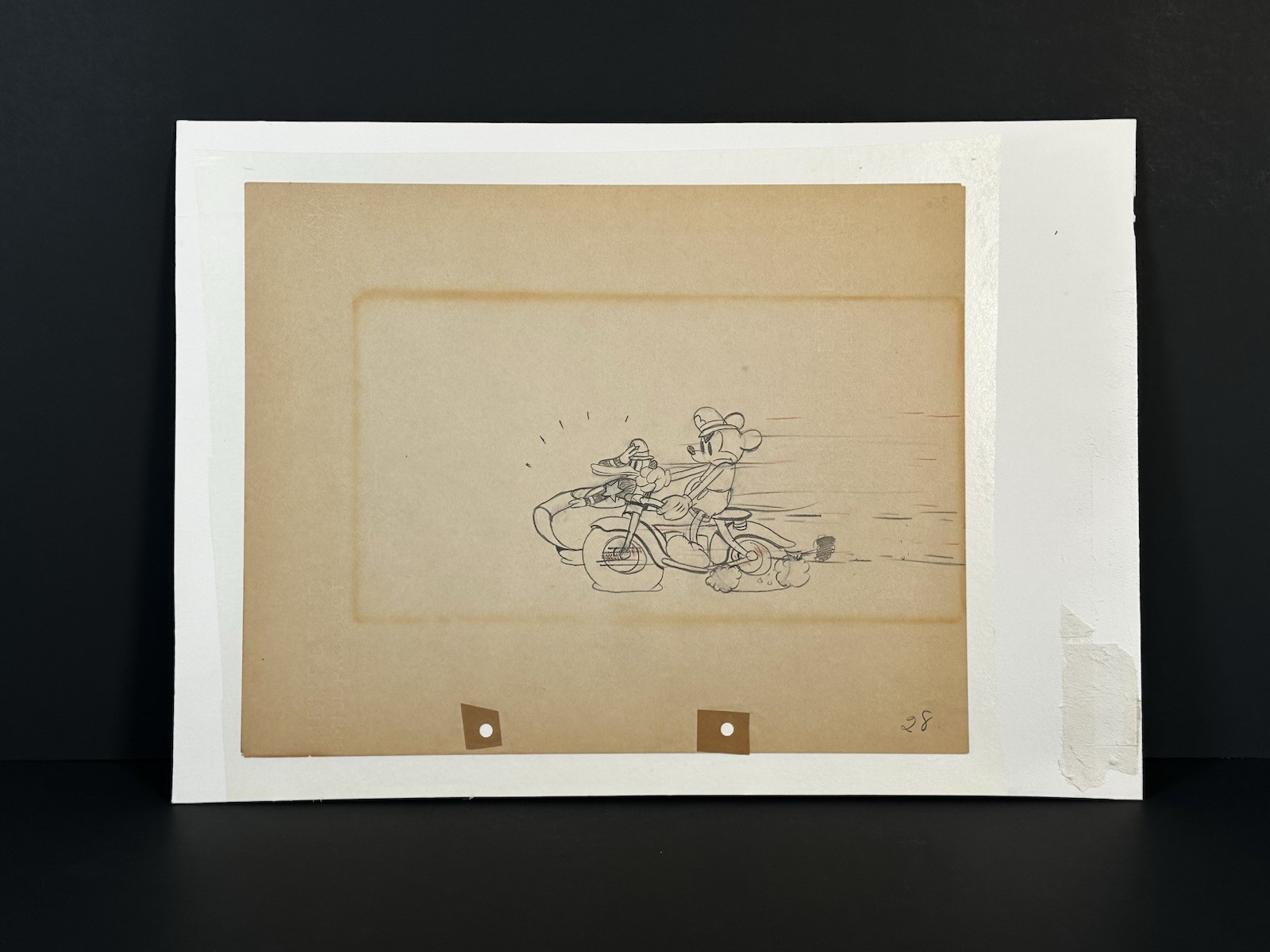1934 RARE MICKEY & DONALD ANIMATION CEL