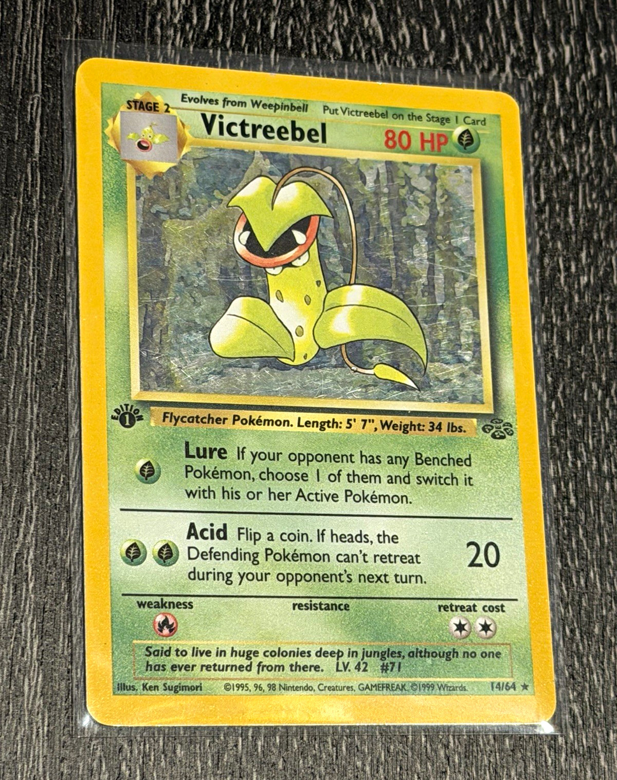 Wizards of the Coast Pokemon TCG Victreebel 14/64 Jungle Holo Rare 1999