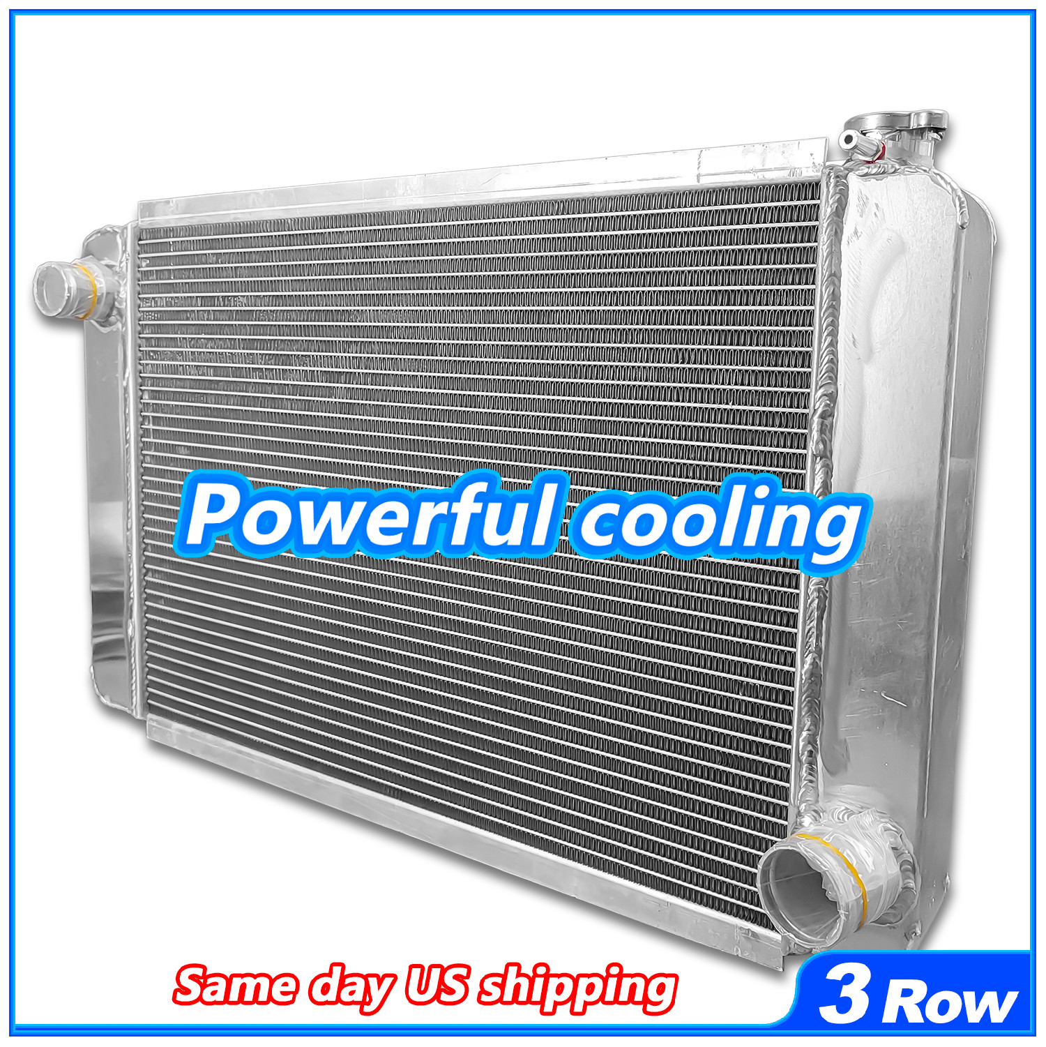 209657 Universal Aluminum Cooling Radiator Fit GM Chevy Low Profile 26