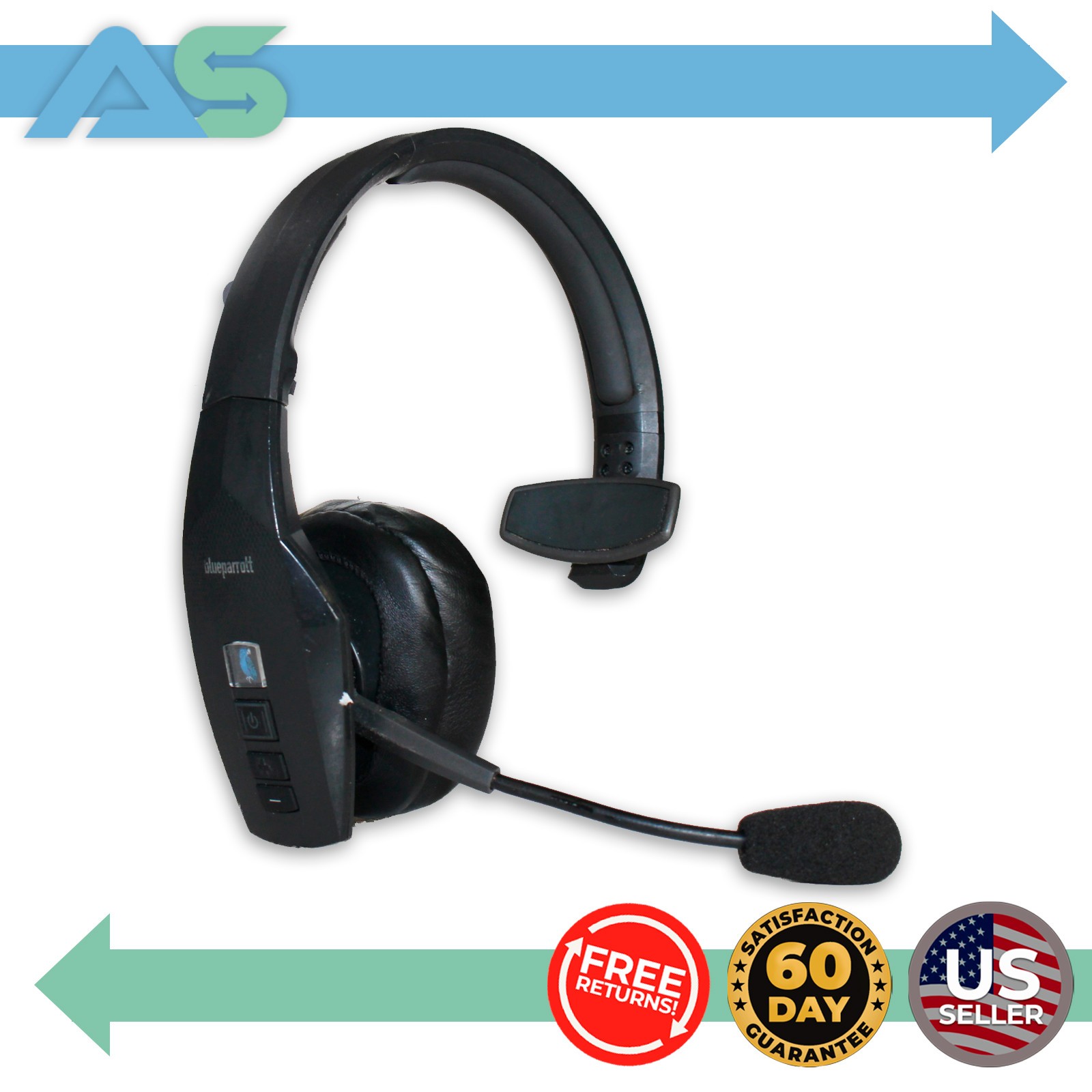 BlueParrott B550-XT Headset Wireless Bluetooth Noise Cancellation Voice Control