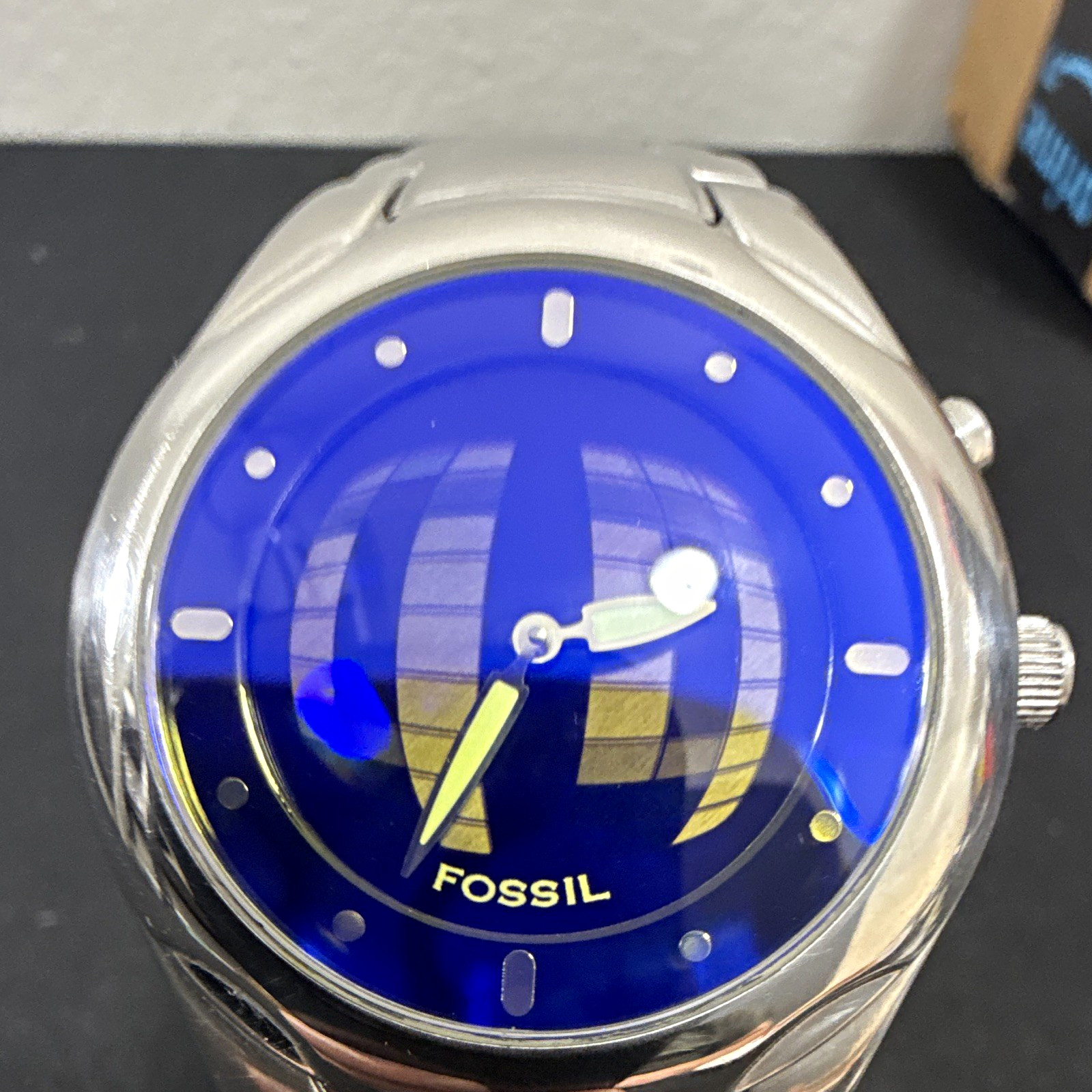 Vintage Men’s Fossil Big Tic JR-8096 from 3/3/2000 New Batteries 7.5” Band (H5)