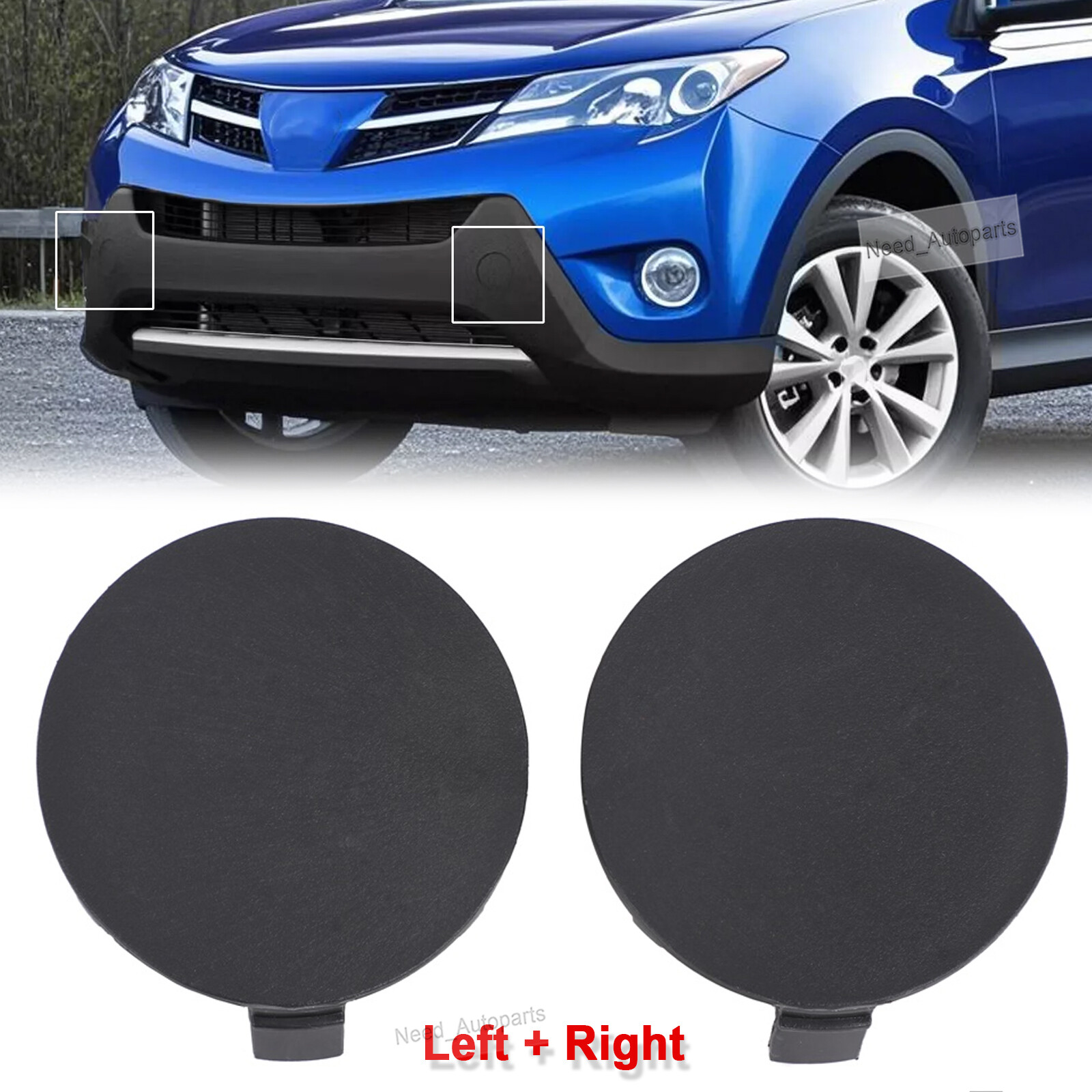 Pair Front Bumper Tow Hook Cover Caps For Toyota RAV4 2013 2014 2015 2PCS LH&RH Pair Front Bumper Tow Hook Cover Caps For Toyota RAV4 2013 2014 2015 2PCS LH&RH