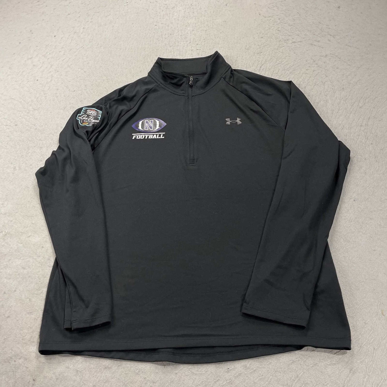 Northwestern Wildcats Jacket Mens Large Under Armour 1/4 Zip B1G Bowl TEAM ISSUE
