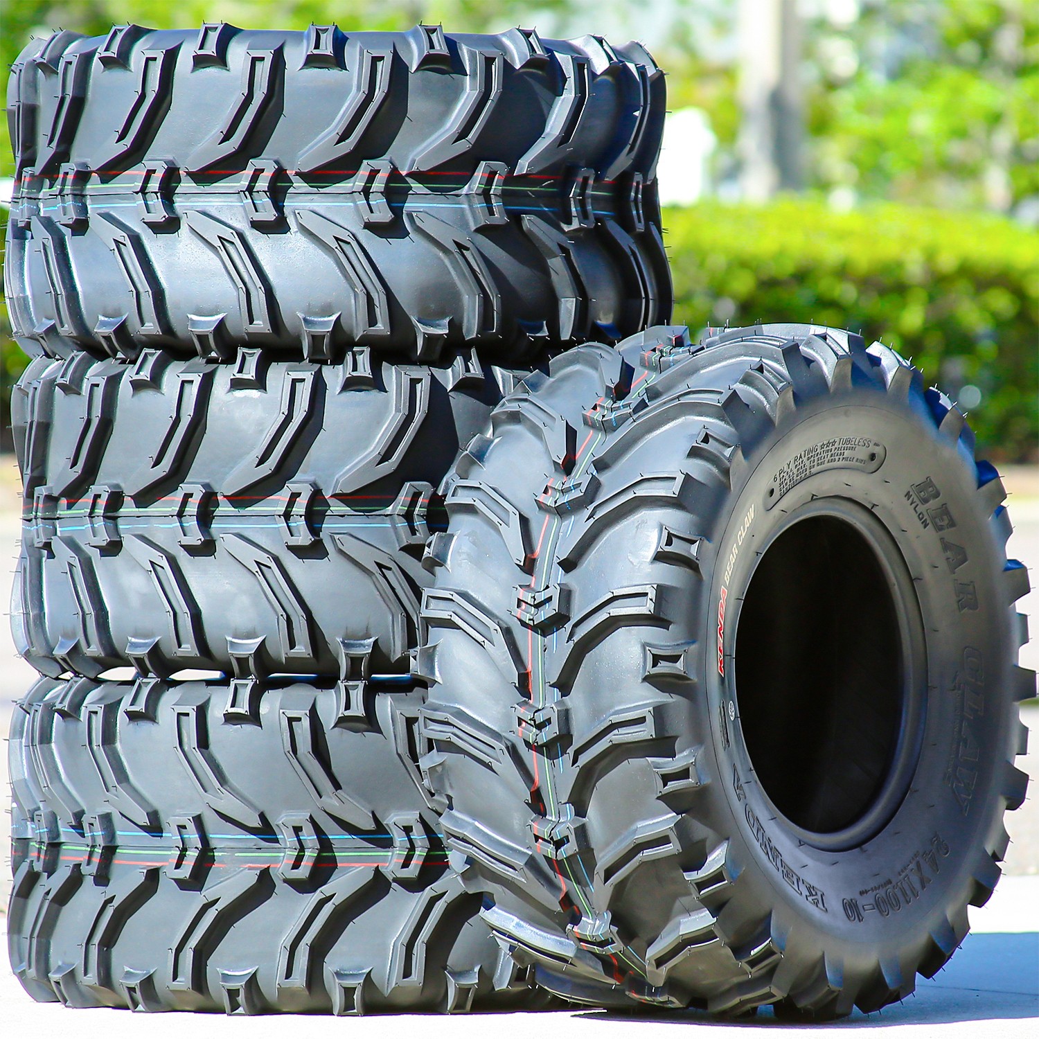 4 Tires Kenda Bearclaw Rear 24x11.00-10 24x11-10 52F 6 Ply AT A/T ATV UTV