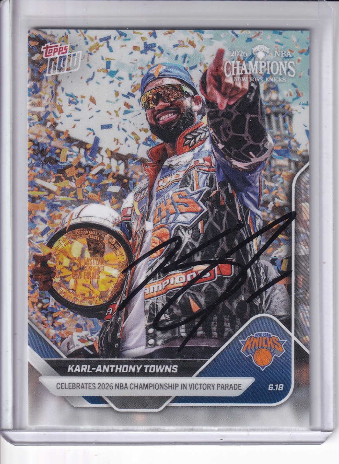 Karl Anthony Towns 2026 Topps Now - On Card Auto - Champions Parade