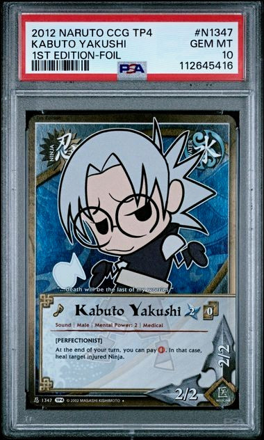 Bandai Naruto CCG TP4 Kabuto Yakushi N-1347 Promo 1st Ed Foil PSA 10