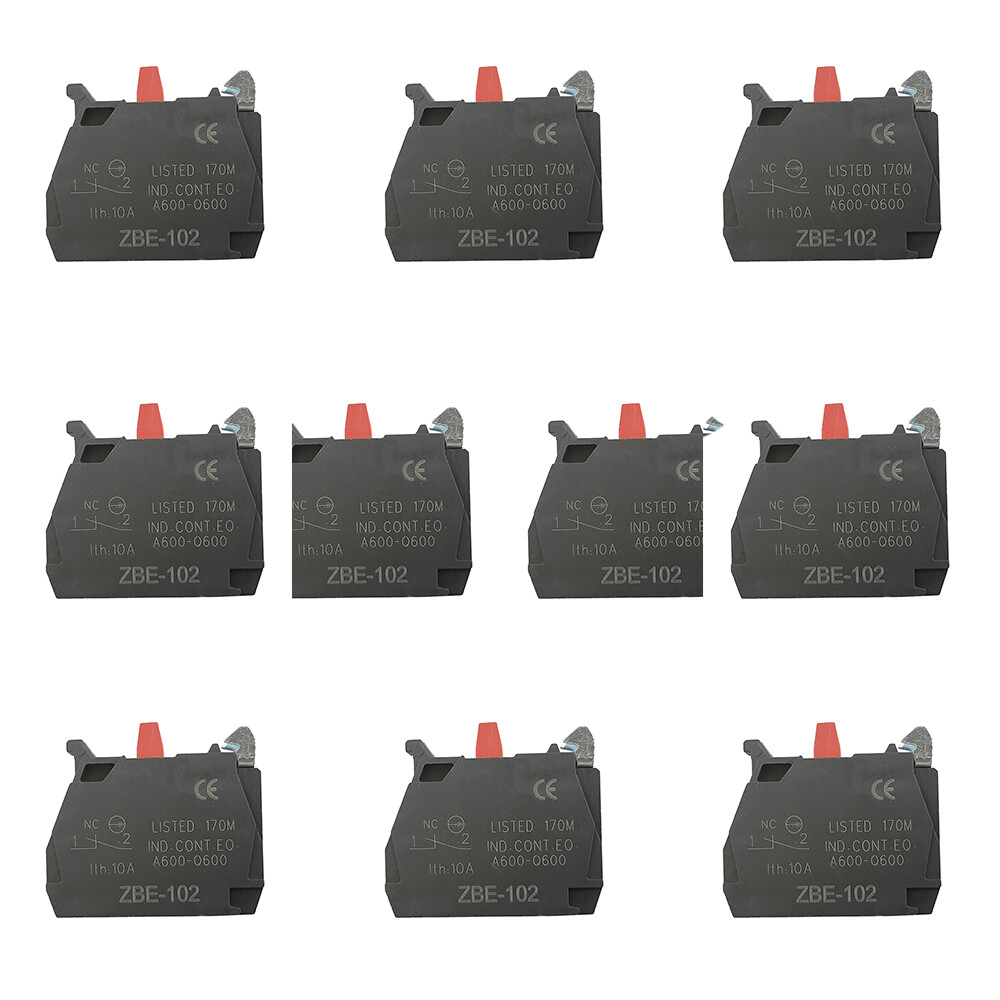 10PCS ZBE-102 Single contact block silver alloy screw clamp terminal 1NC ZBE102 10PCS ZBE-102 Single contact block silver alloy screw clamp terminal 1NC ZBE102