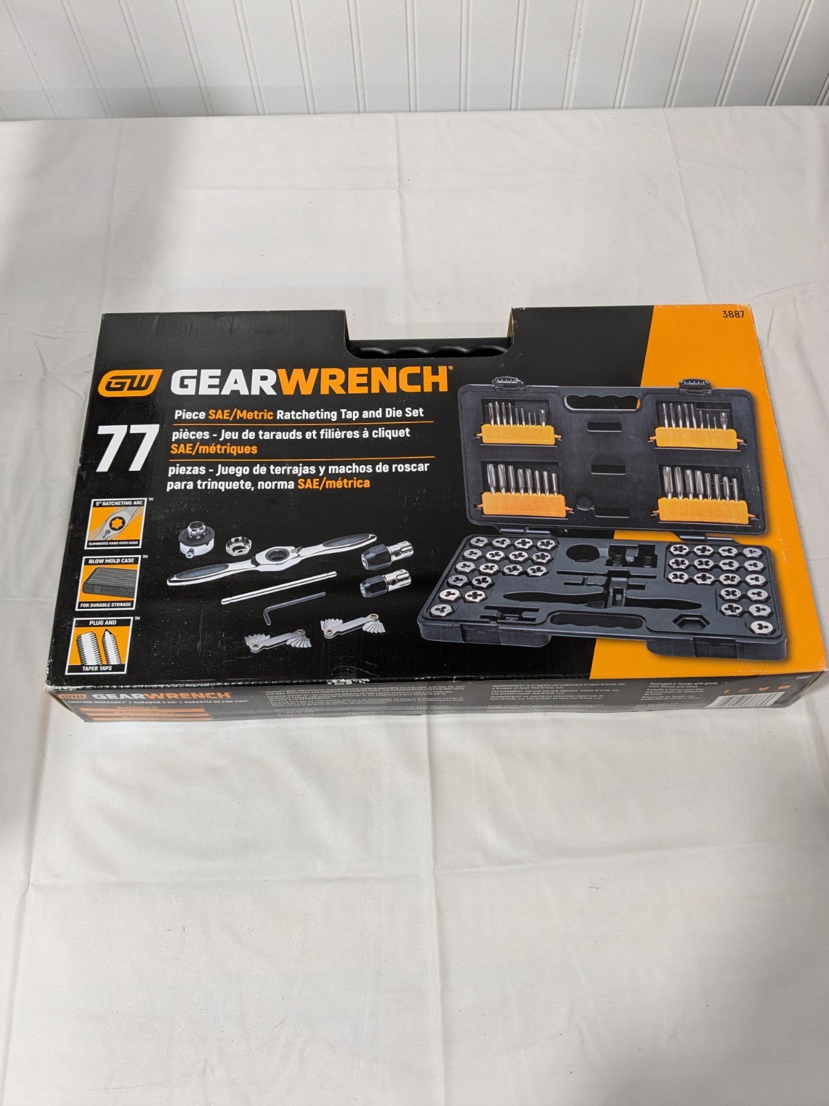 Gearwrench 77pc Ratcheting Tap & Die Set Sae/Metric 3887