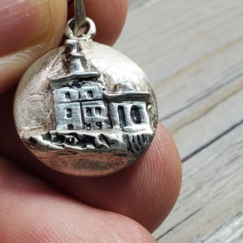 Vintage Toledo Harbor Light Sterling Silver Pendant Lake Erie Lighthouse Charm