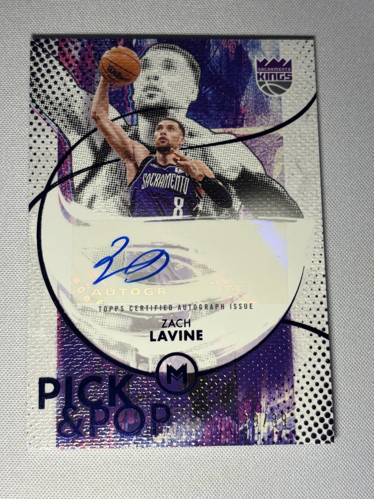 Zach Lavine 2025 Topps Motif #PPA-ZL Pick & Pop Auto /39 Zach Lavine 2025 Topps Motif #PPA-ZL Pick & Pop Auto /39