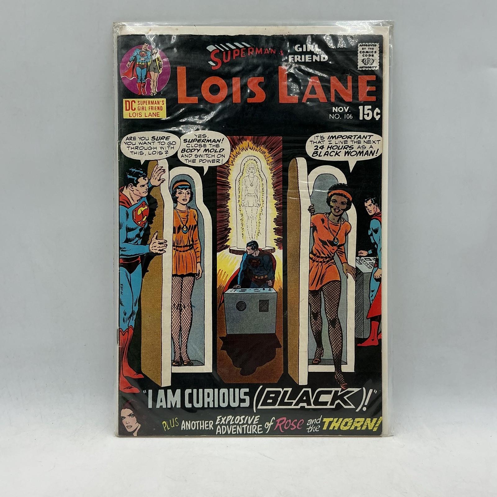 Superman's Girl Friend Lois Lane #106 1970 I Am Curious Black DC Bronze Age Key