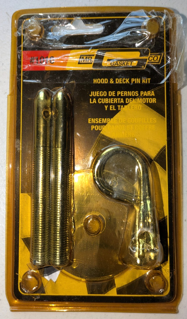 Vintage Mr. Gasket 1016 Universal Hood Pin Set Chrome 7/16 Vintage Mr. Gasket 1016 Universal Hood Pin Set Chrome 7/16