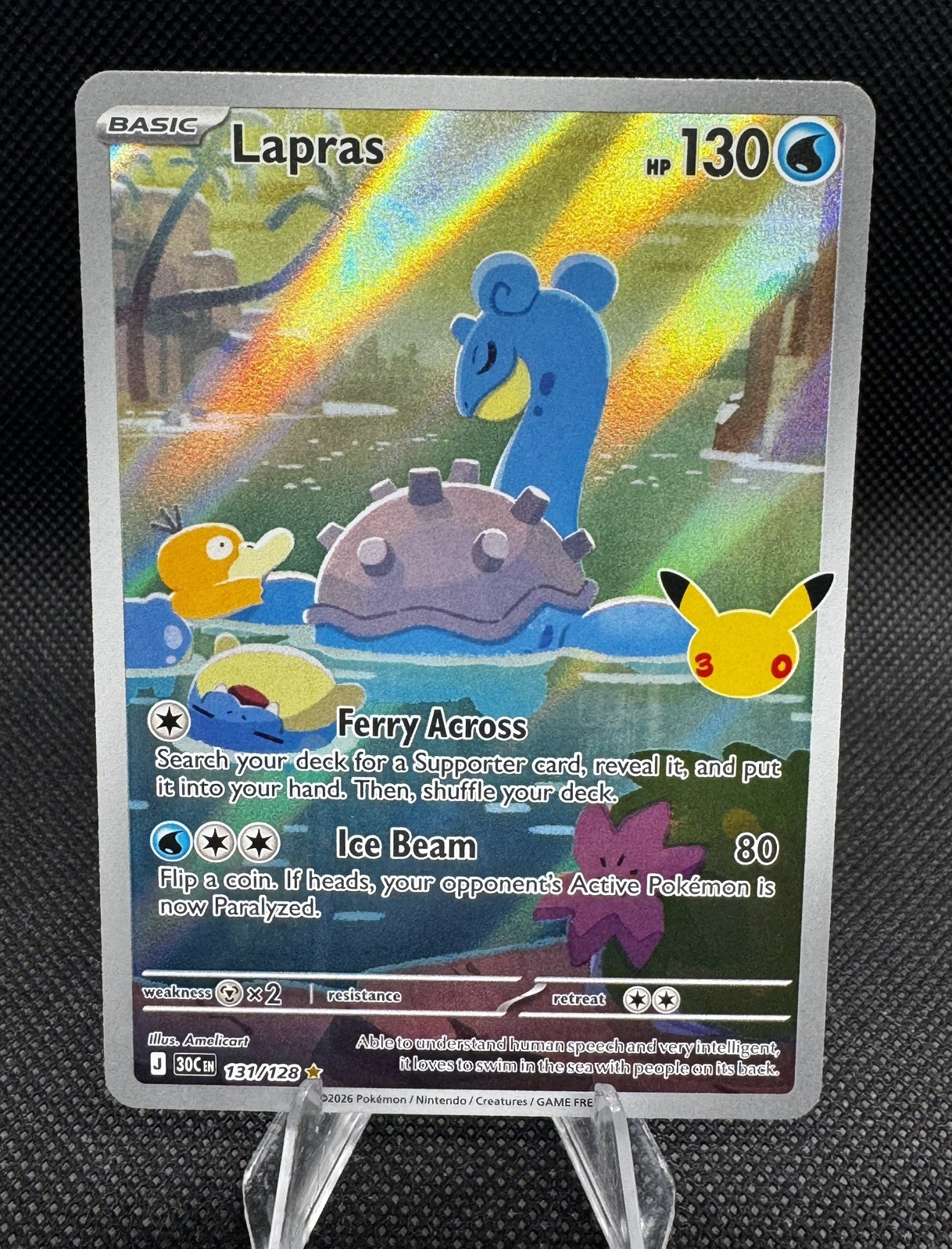 Lapras 131/128 30th Anniversary Celebration IR Pokemon TCG 2026