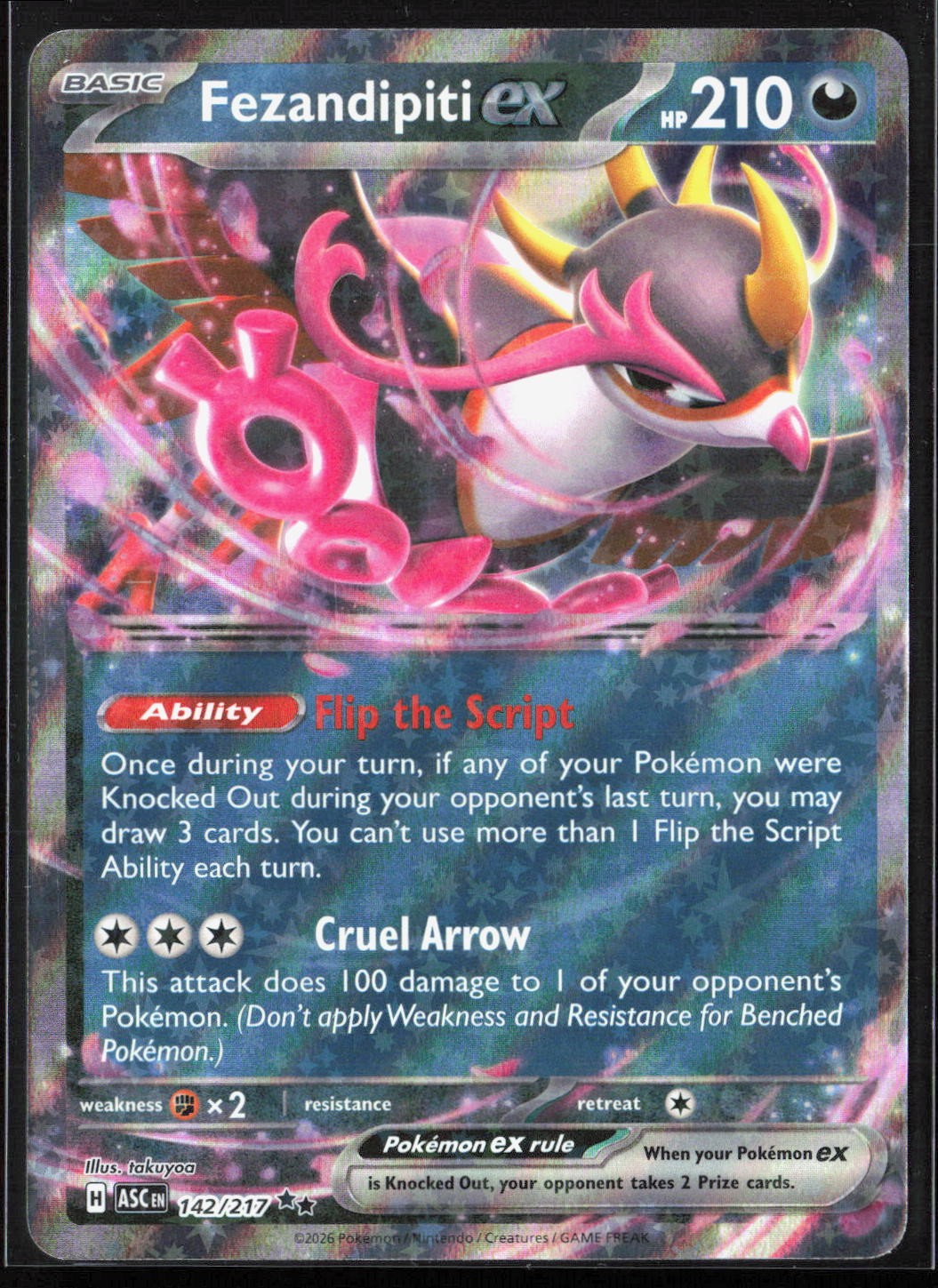 Fezandipiti ex - Holo Double Rare ME: Ascended Heroes 142/217 NM