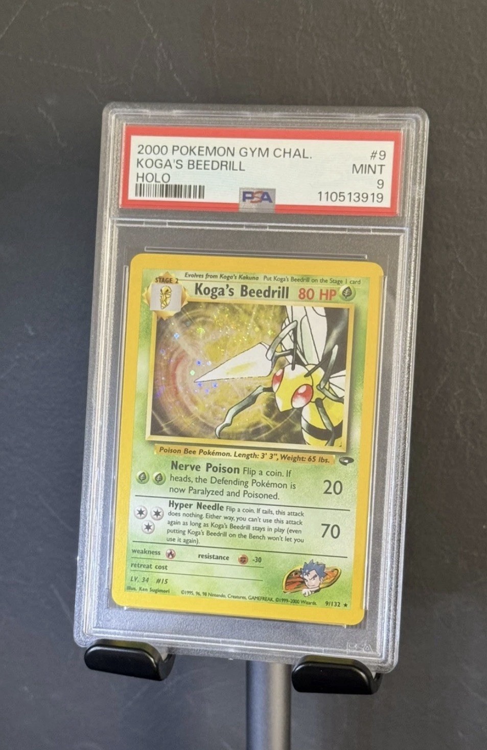 2000 Pokemon Gym Challenge #9 Koga\'s Beedrill Holo PSA 9 MINT 2000 Pokemon Gym Challenge #9 Koga\'s Beedrill Holo PSA 9 MINT