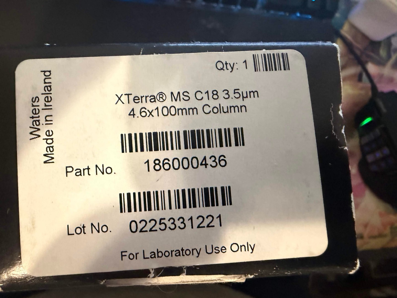 Waters 186000436 4.6 X 100mm Column Xterra MS C18 3.5µM New