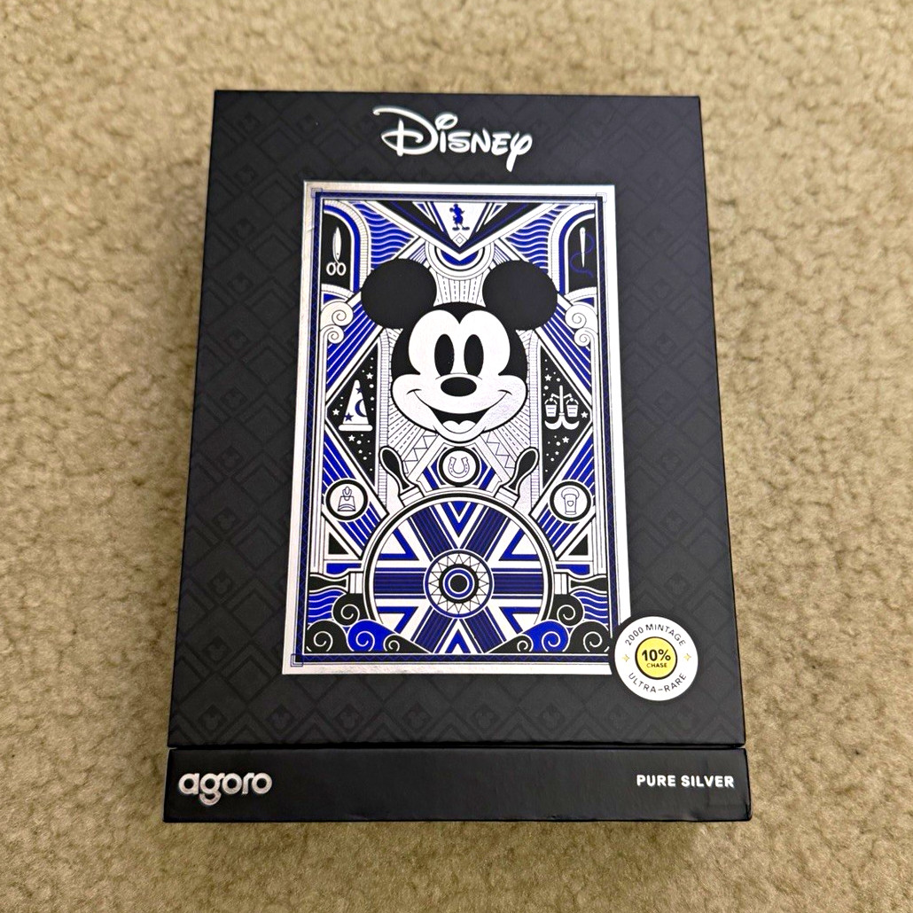 Agoro Disney Mickey Mouse Art Deco Pure Silver Collectible Standard LE 0998/1800
