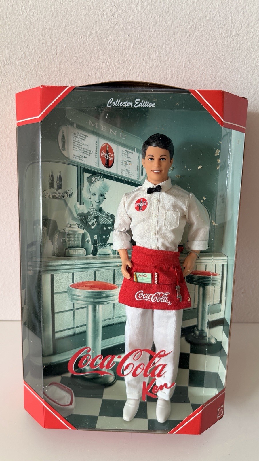 Mattel Coca-Cola Ken Collector Edition Soda Fountain Waiter Doll #25678 – NRFB Mattel Coca-Cola Ken Collector Edition Soda Fountain Waiter Doll #25678 – NRFB