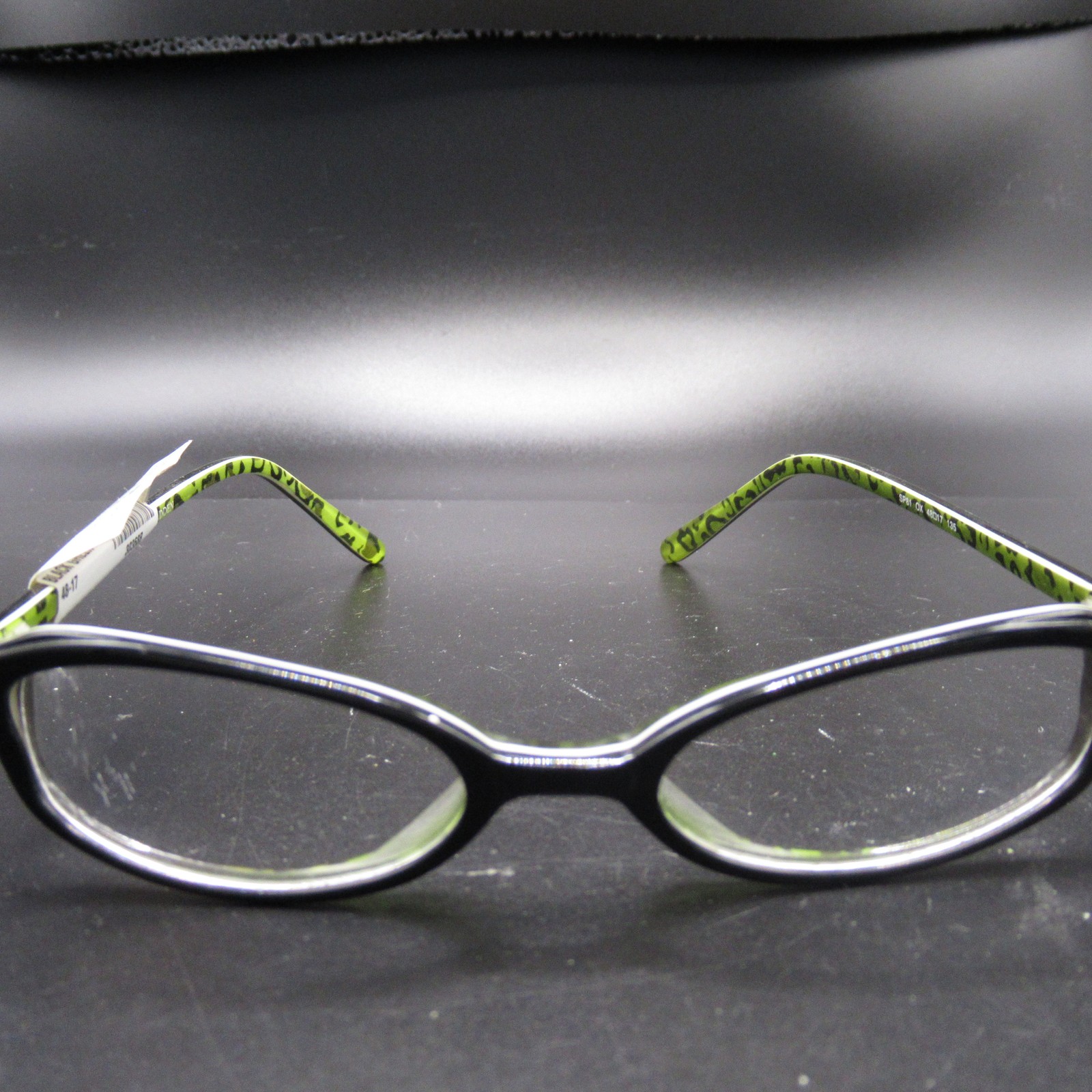 Steve Madden SP81 Black Green Leopard Full Rim Eyeglass Frames 48-17-135 Womens