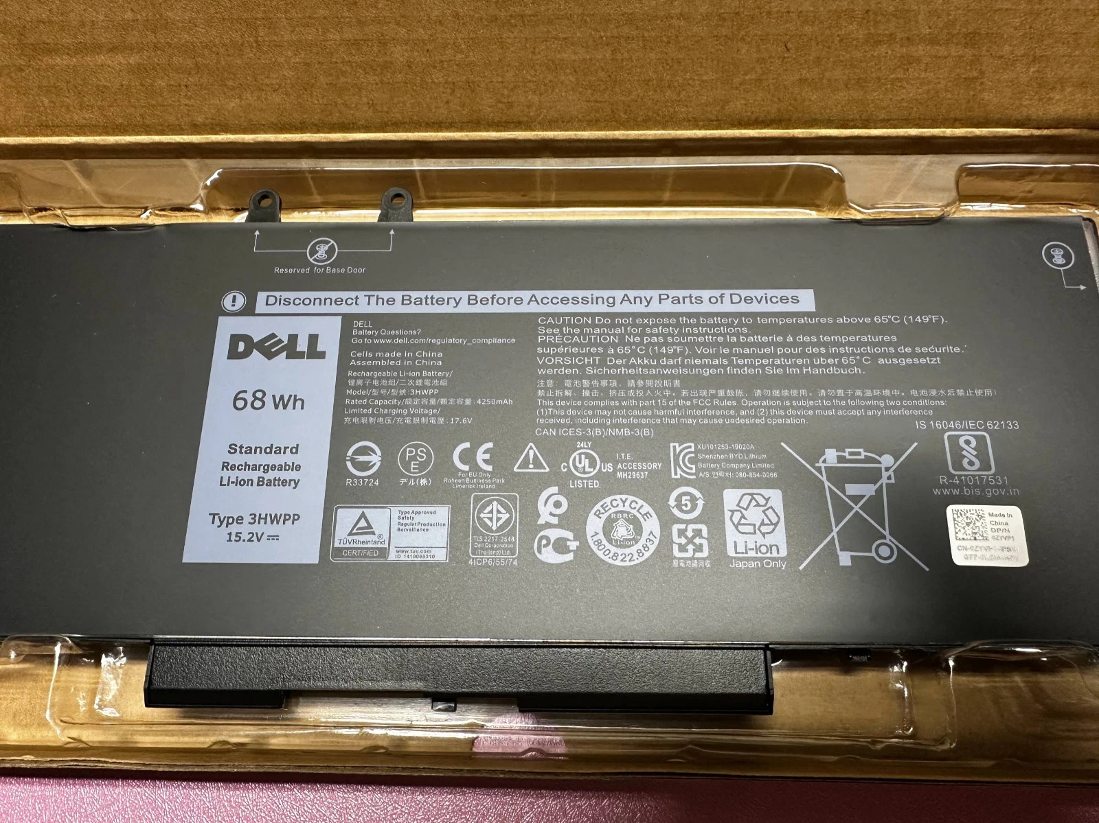 NEW Genuine 68Wh 3HWPP Dell Latitude Precision 3541 3551 Latitude 5401 5410 5510