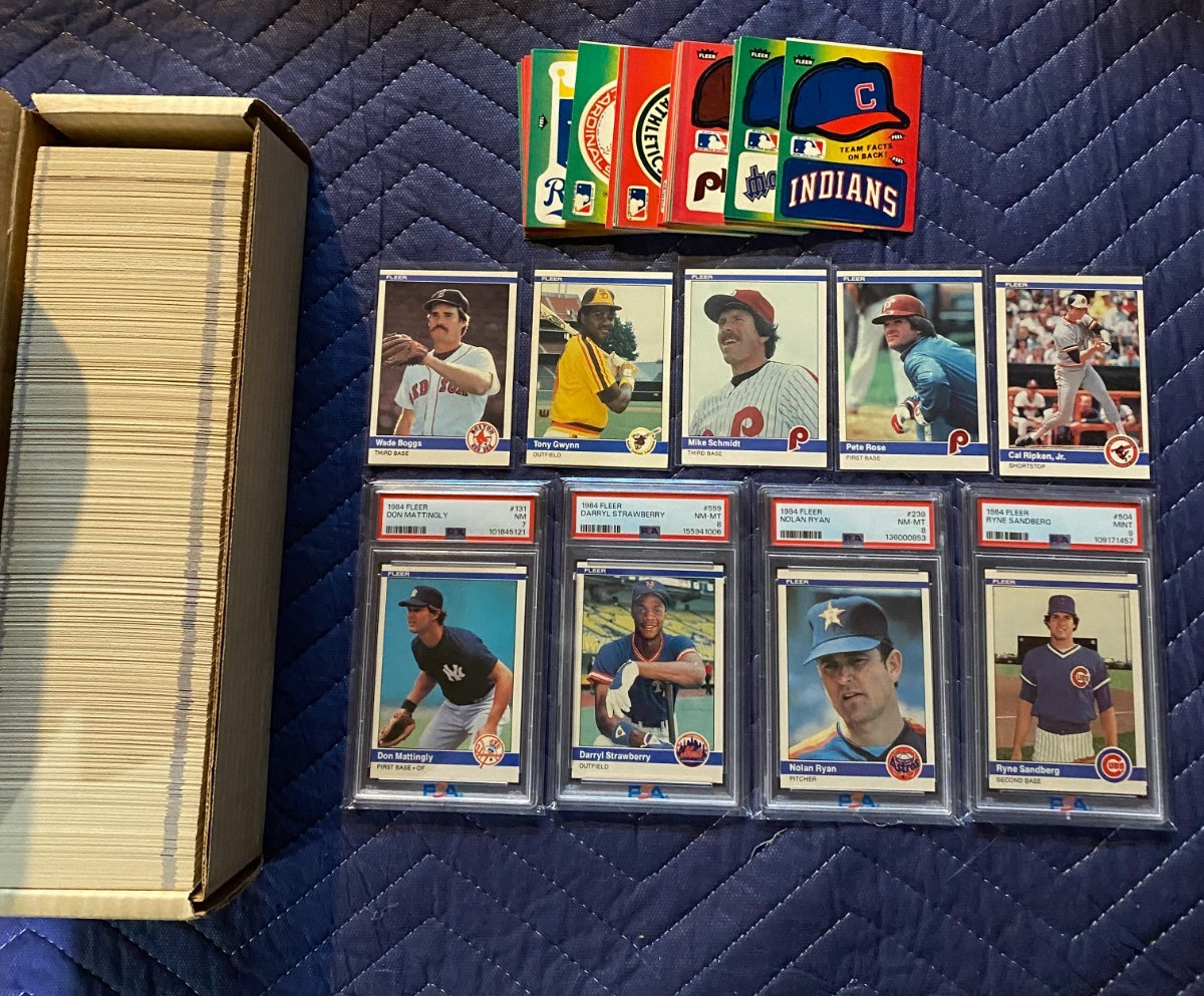 1984 Fleer Baseball Complete Set 660/660 w/ Stickers and PSA