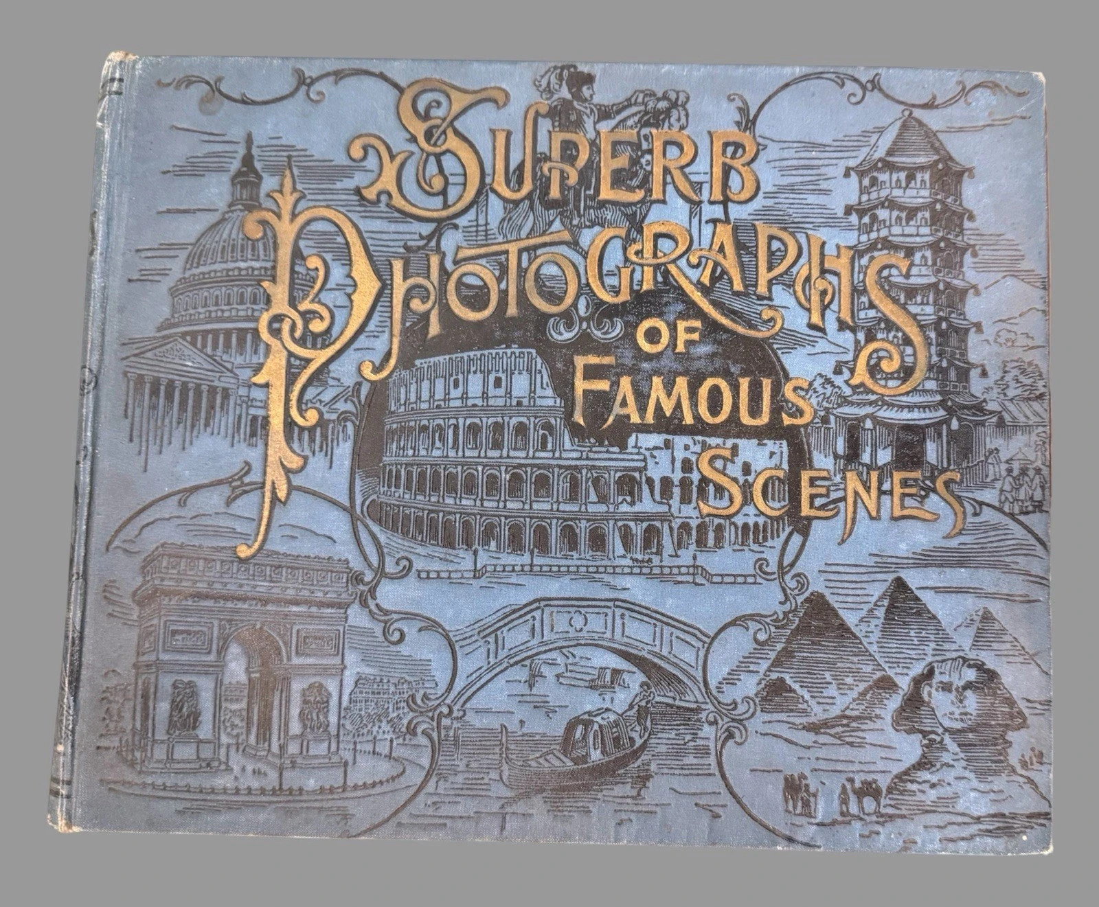 1892 Antique Large Hardcover Book Superb Photographs of Famous Scenes 9\