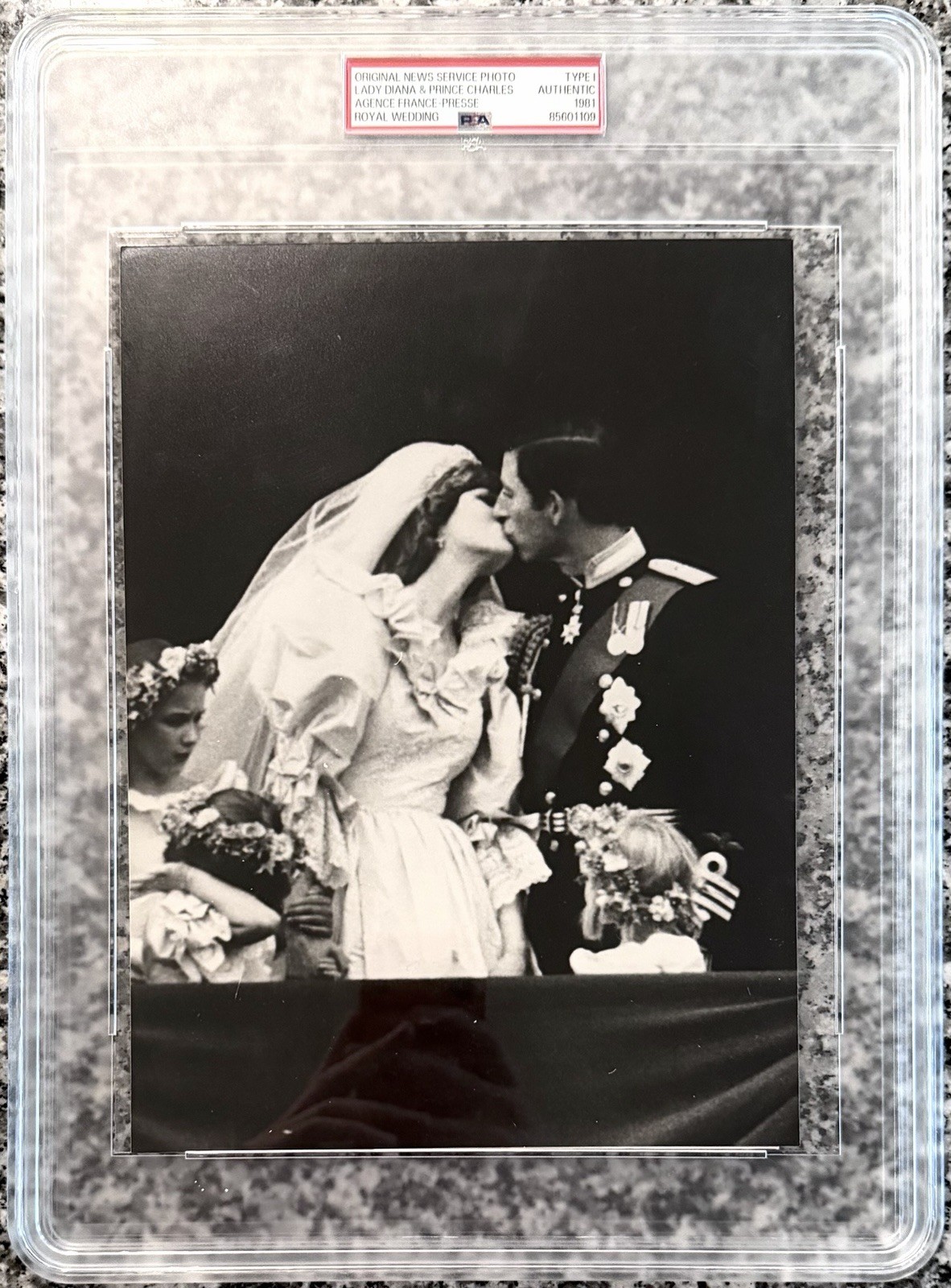 1981 Princess Diana “The Royal Wedding Balcony Kiss” PSA Type 1 Original Photo