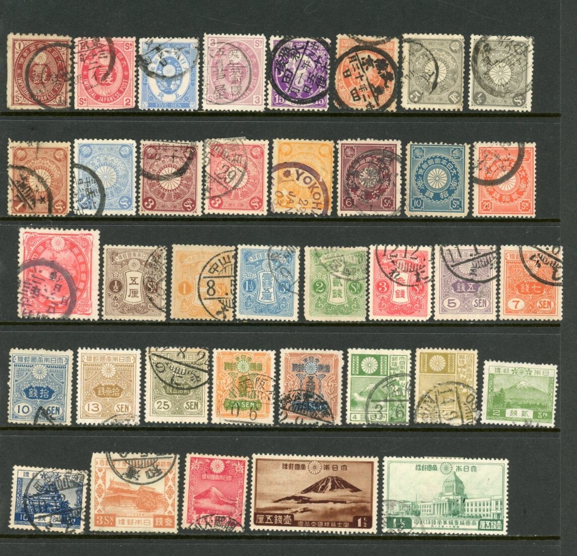 JAPAN Year 1879-1936 mix  / 25-6-7l / ,used