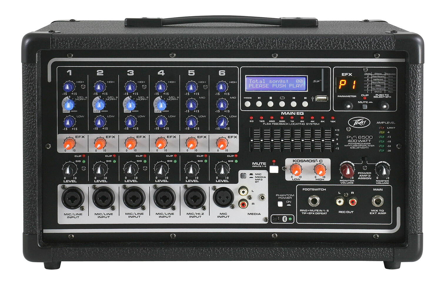 Peavey PVi 6500 All-In-One Powered PA Mixer Built-In Power Amplifier Peavey PVi 6500 All-In-One Powered PA Mixer Built-In Power Amplifier