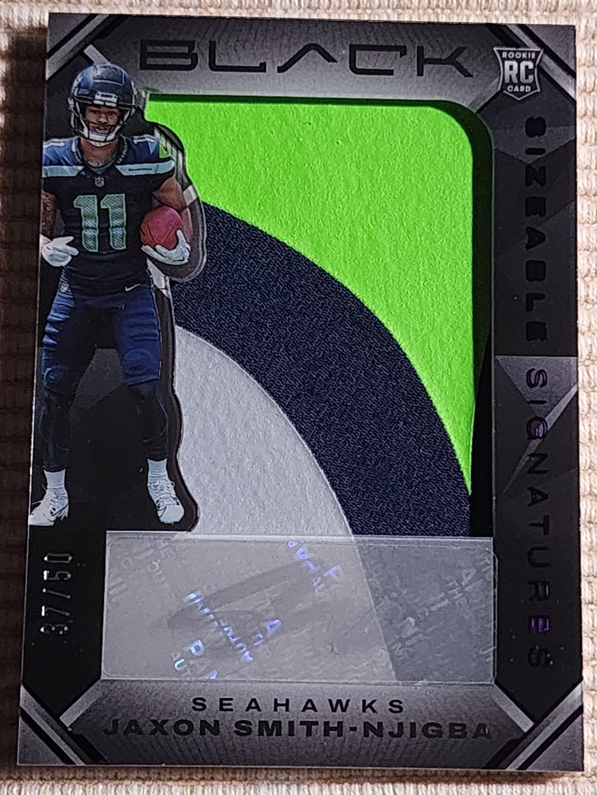 2023 Panini Black - Sizeable Signatures Rookie Jerseys Jaxon Smith-Njigba /50