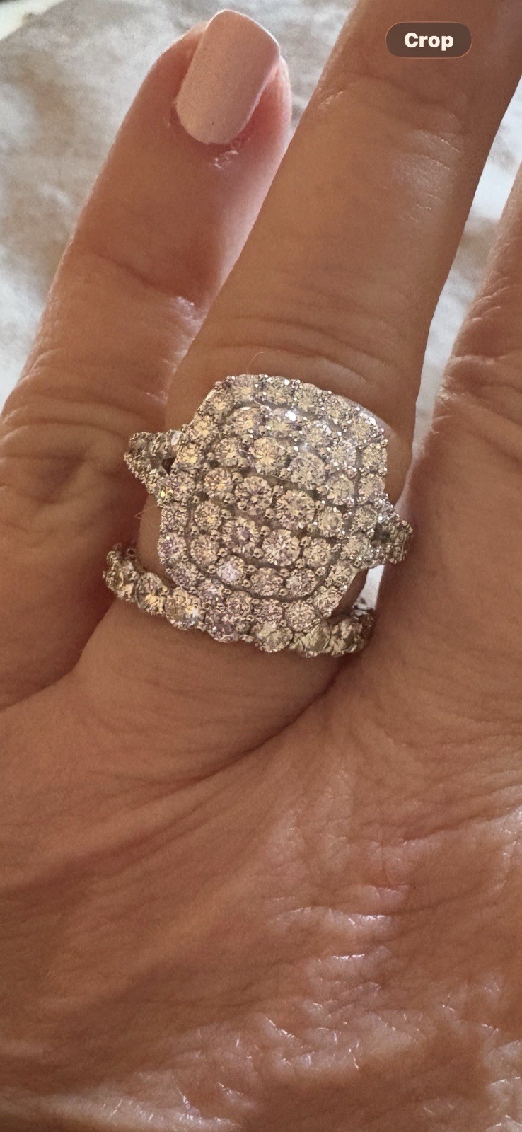 2 Ct Lab Grown Diamond Ring Sterling Silver Size 7