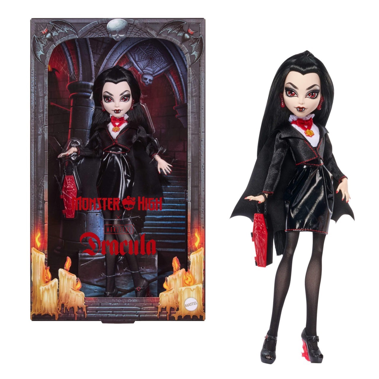 Monster High x Universal Monsters Dracula Collector Doll Black Dress Purse