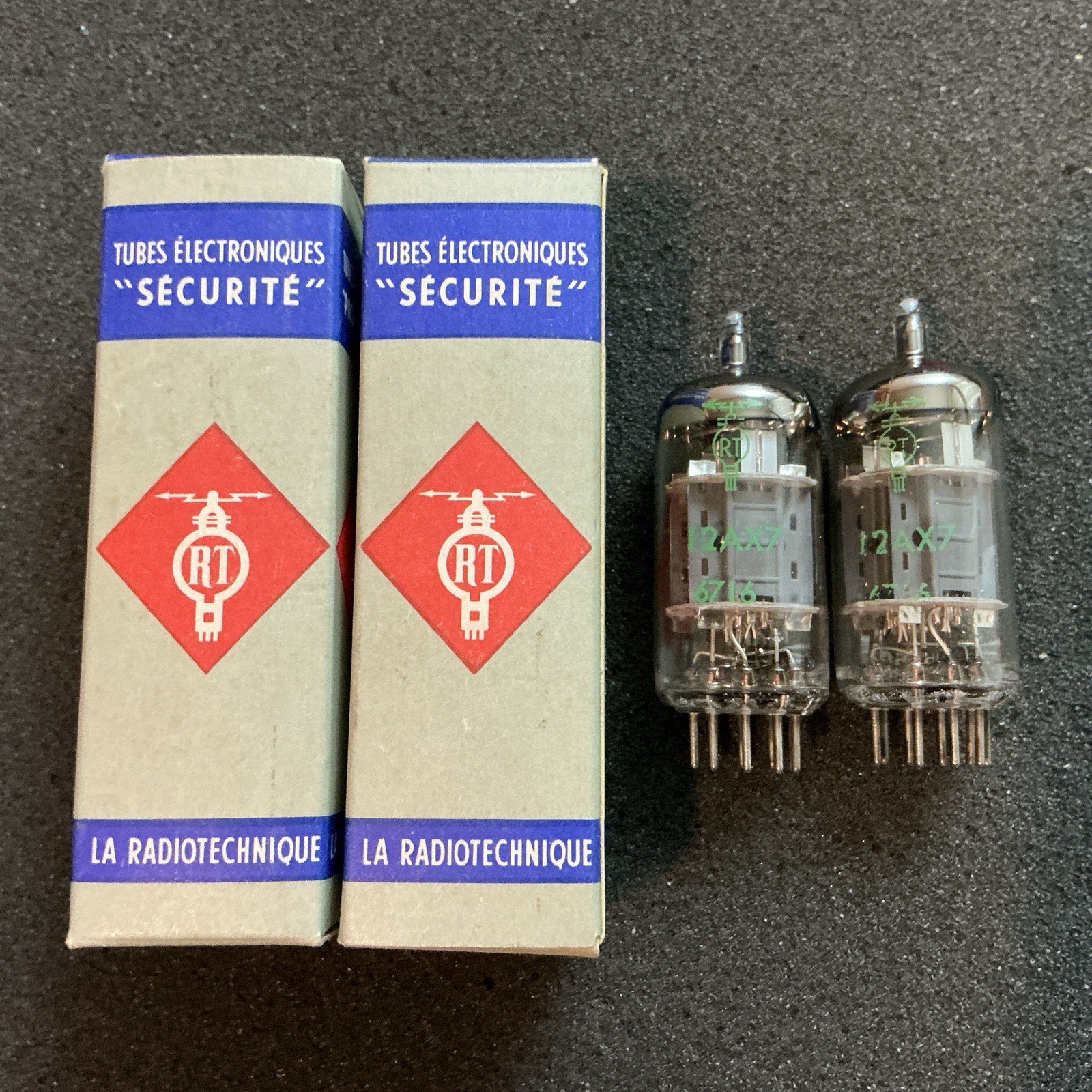 Rare NOS RT 12AX7 ECC83 SELECTED Tubes MATCHED Amplitrex Test RTC 7025 12AX7S