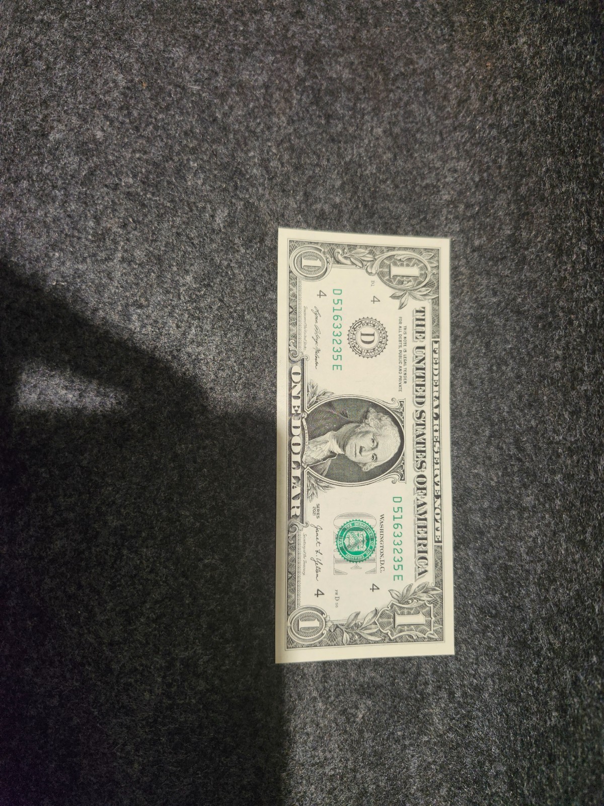 uncirculated 1 bills 2021