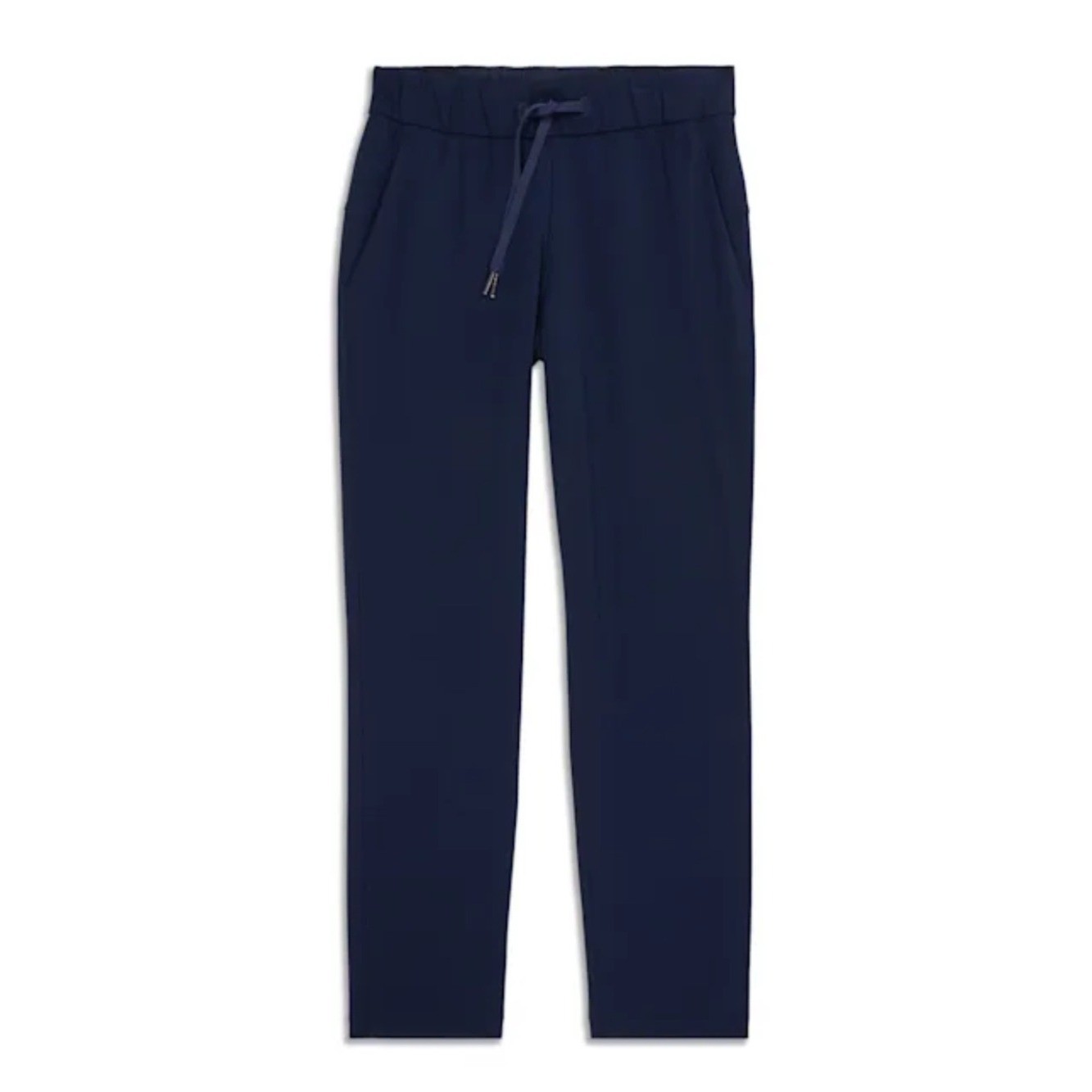 Lululemon Athletica Navy Blue Drawstring Straight Leg Trousers Pants Women Sz 2 Lululemon Athletica Navy Blue Drawstring Straight Leg Trousers Pants Women Sz 2