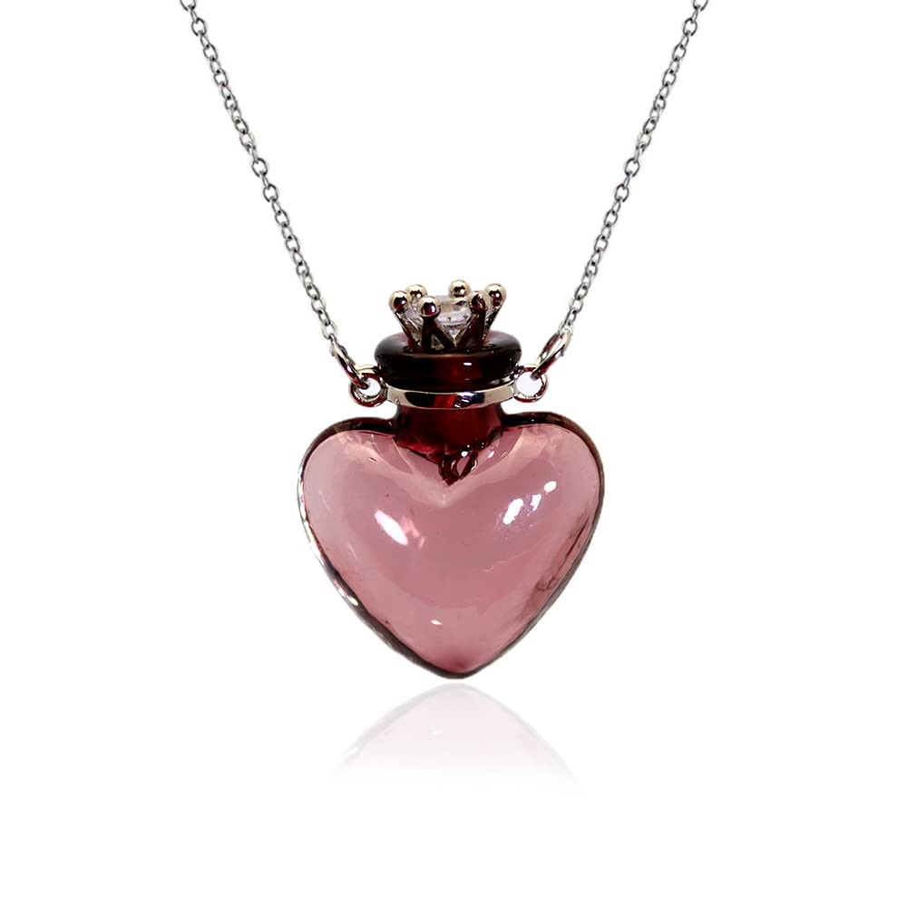 Bysxny 1PC Colorful Heart Vial Perfume 29MM(H)x25MM(W), Dark Purple